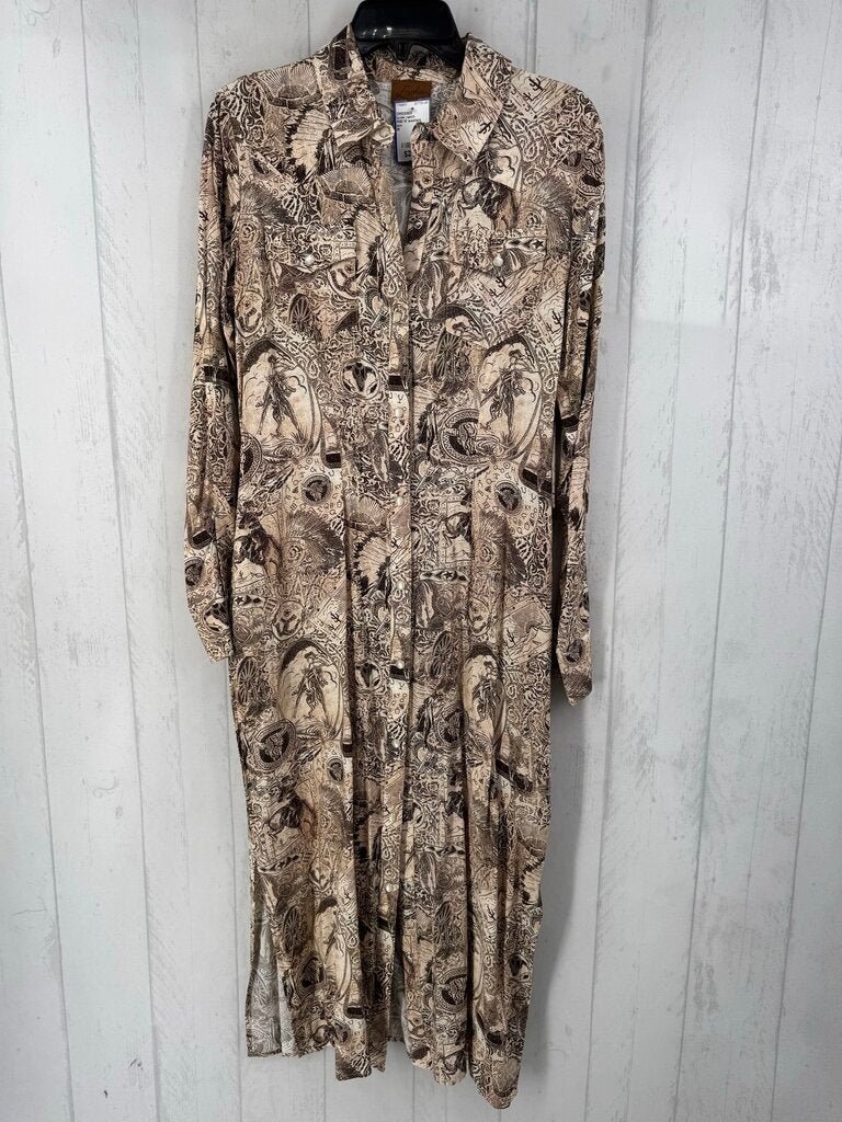 R60 M western print l/s dress