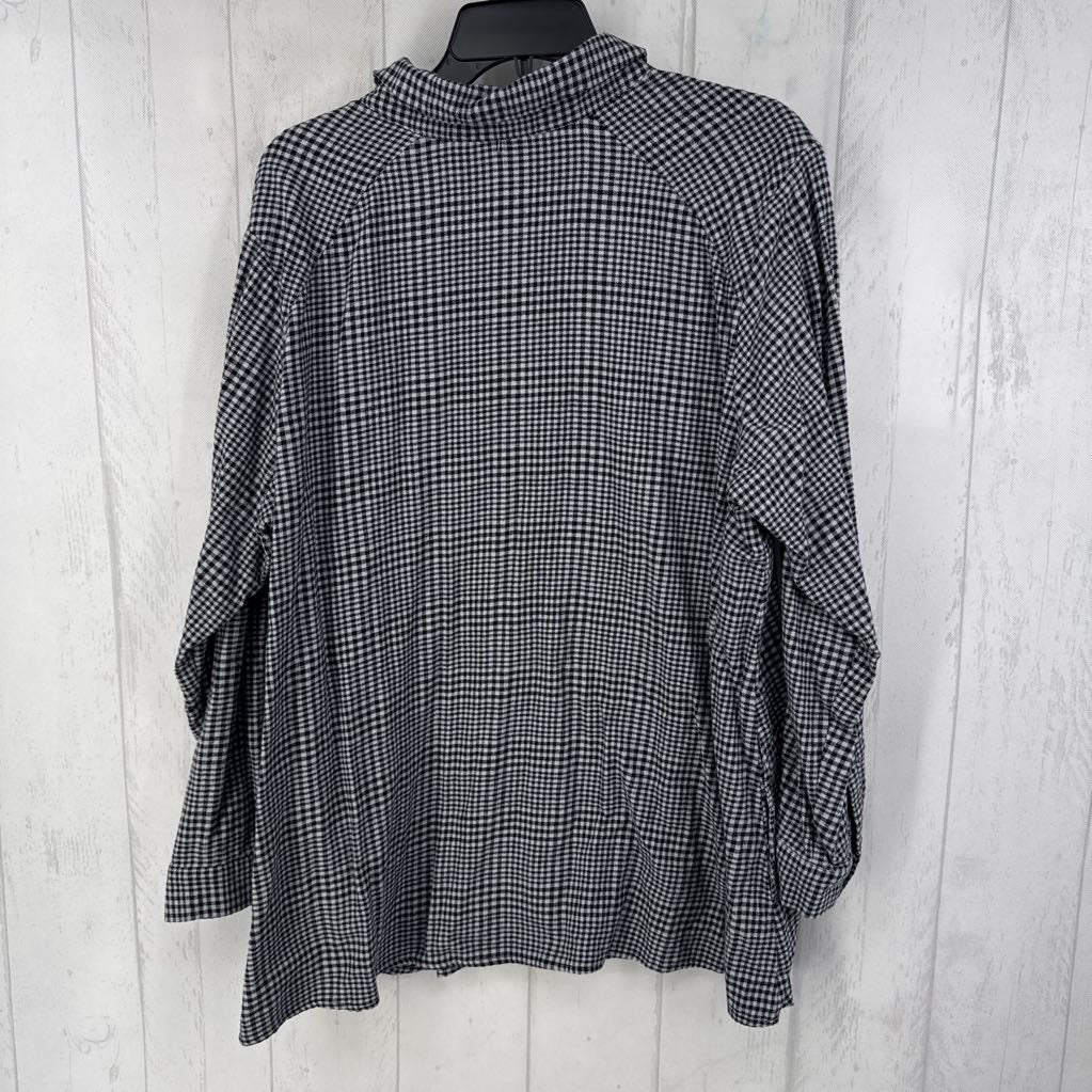 XL plaid button down l/s top