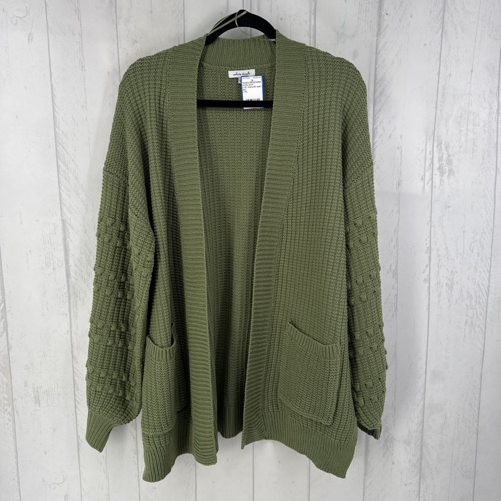 L/XL textured open front cardi