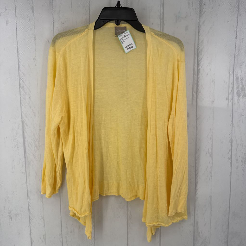 XL 3/4 slv open crop cardigan