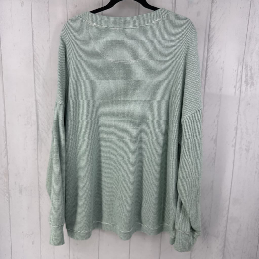 L waffle knit sweatshirt
