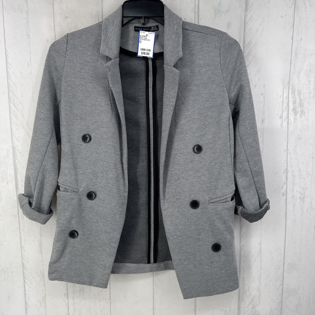 XS striped knit blazer