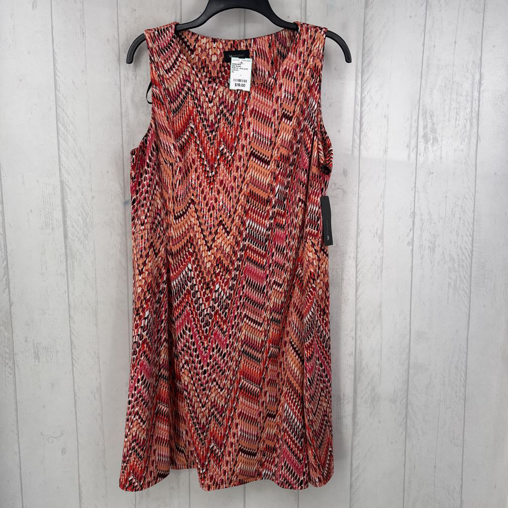 R48 XL slvls print dress