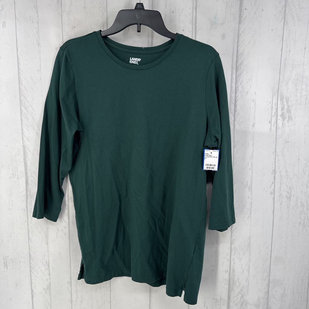 L crewneck 3/4 slv top