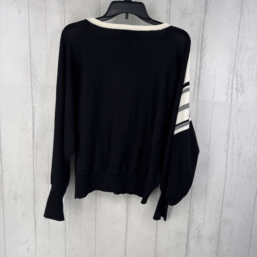 L chevron stripe dolman slv sweater