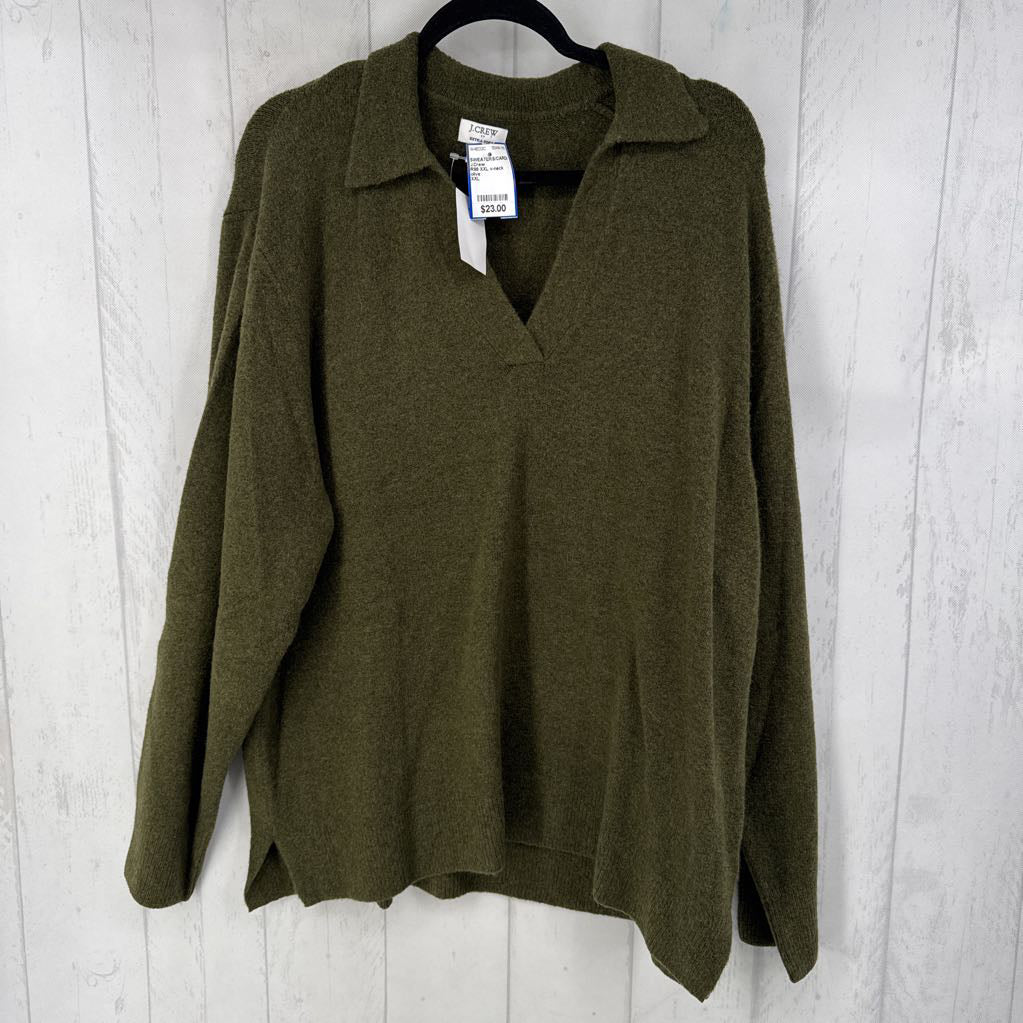 R98 XXL v-neck w/collar sweater