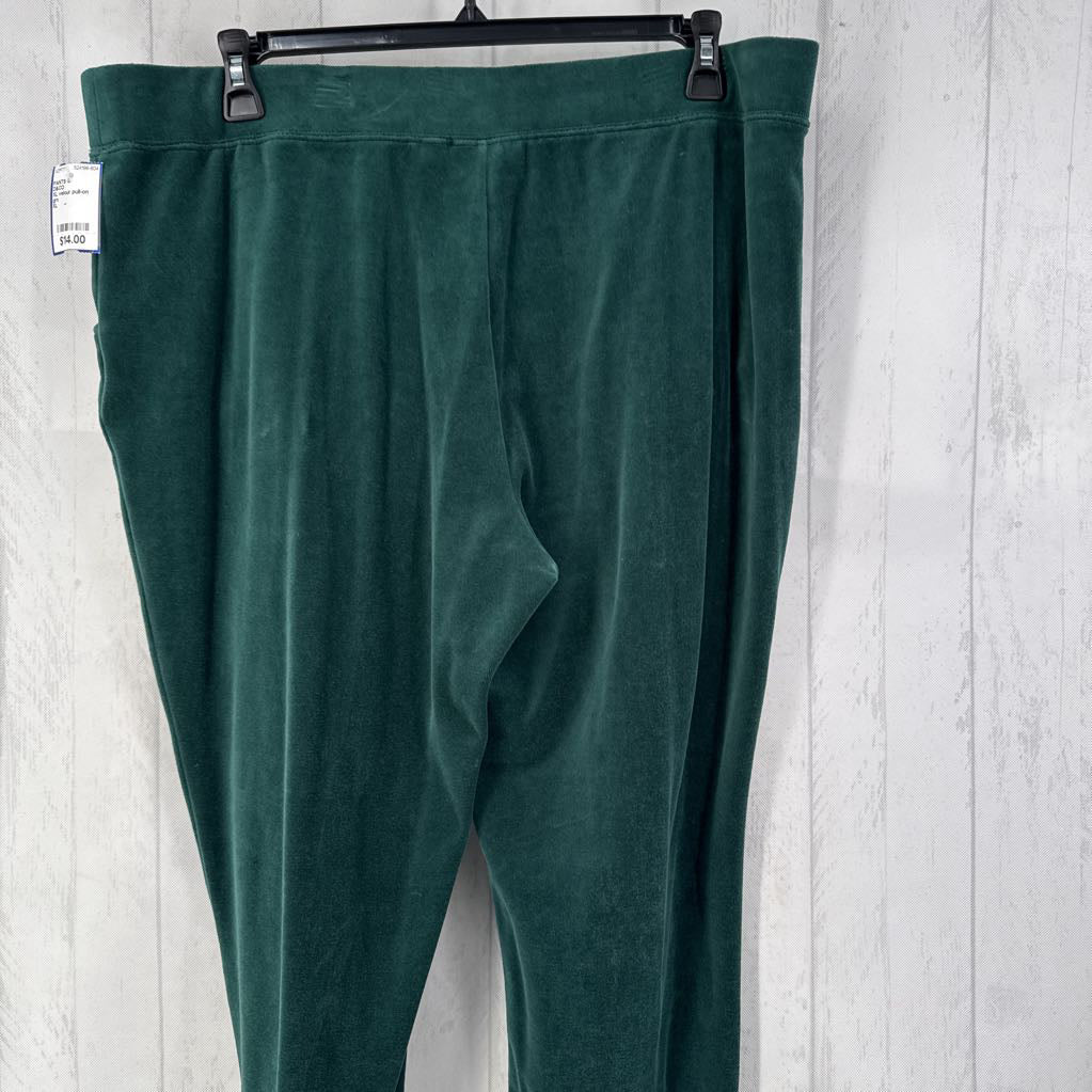 XL velour pull-on pants