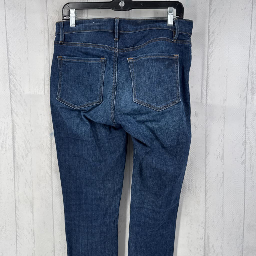 6 cuffed straight leg jean