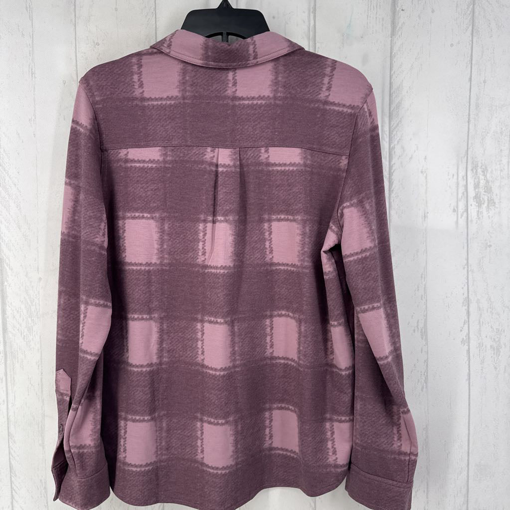 S checkered button down l/s top