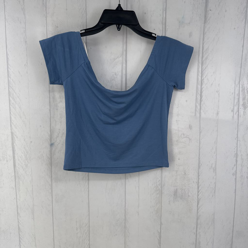 M s/s off shoulder crop top