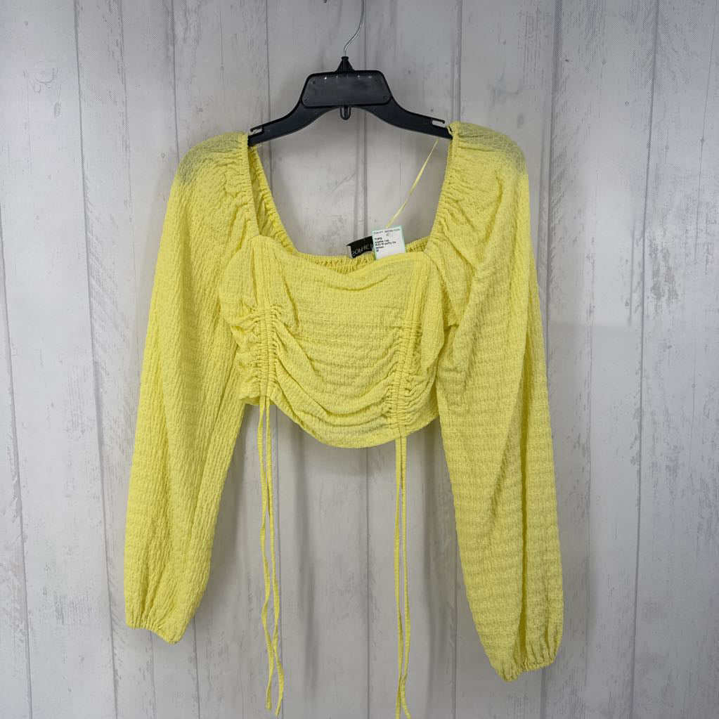R33 M puffy l/s crop top