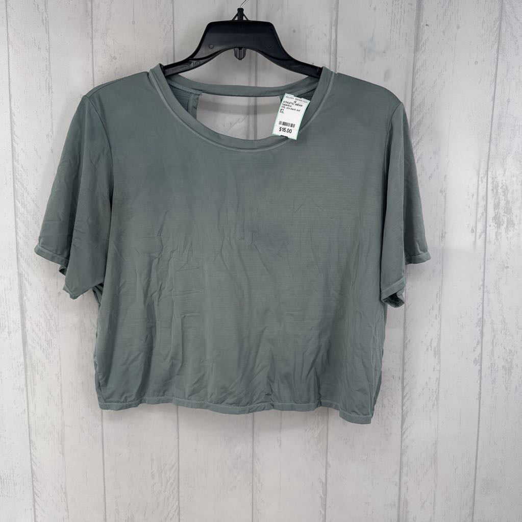 XXL s/s back out crop top