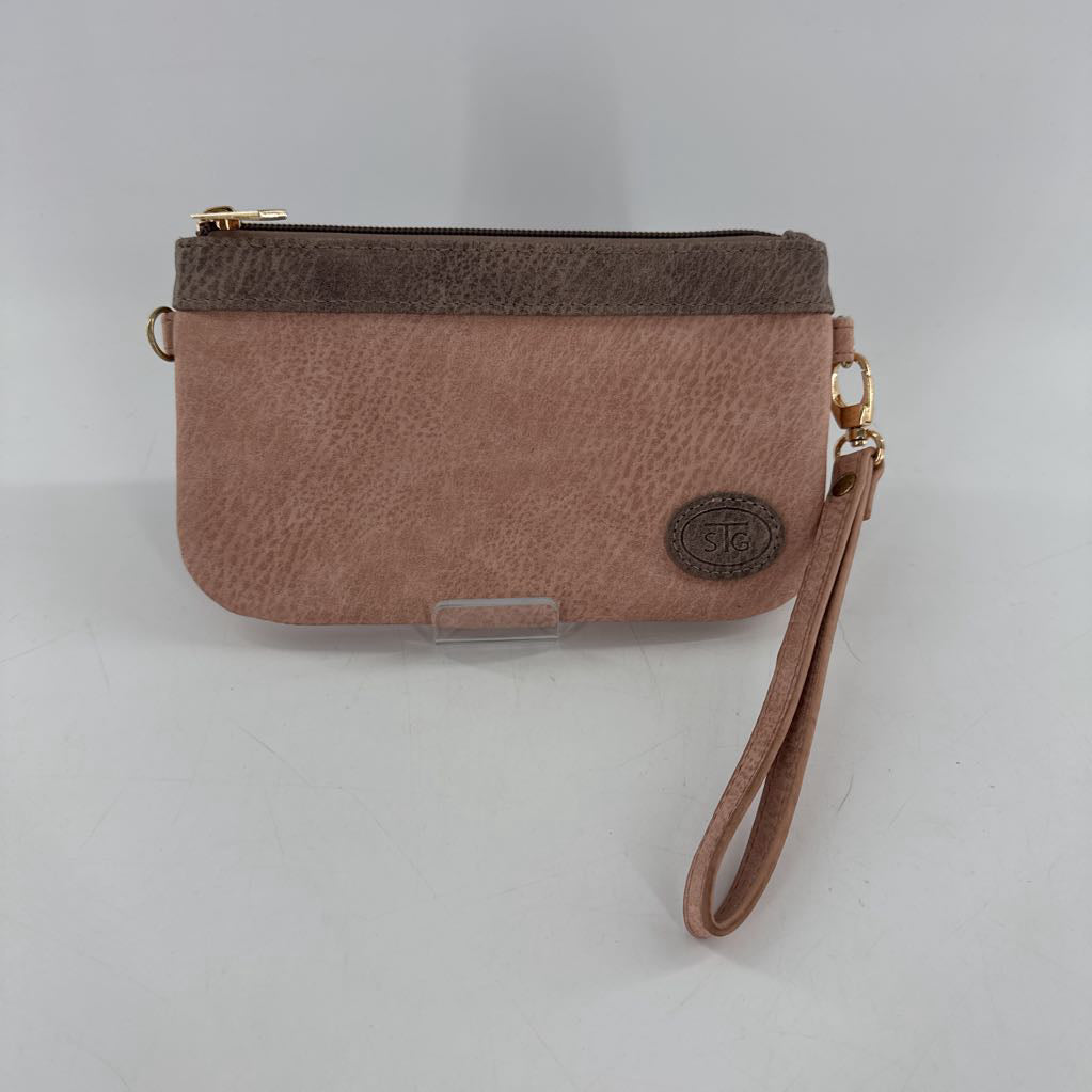 vegan leather cell phone holder wristlet