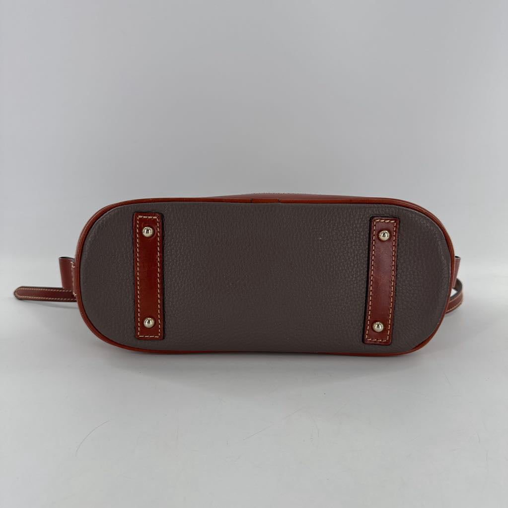 footed dome pebbled satchel