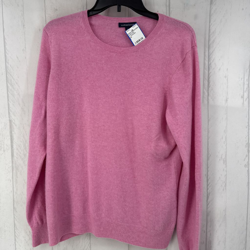 L crewneck cashmere sweater