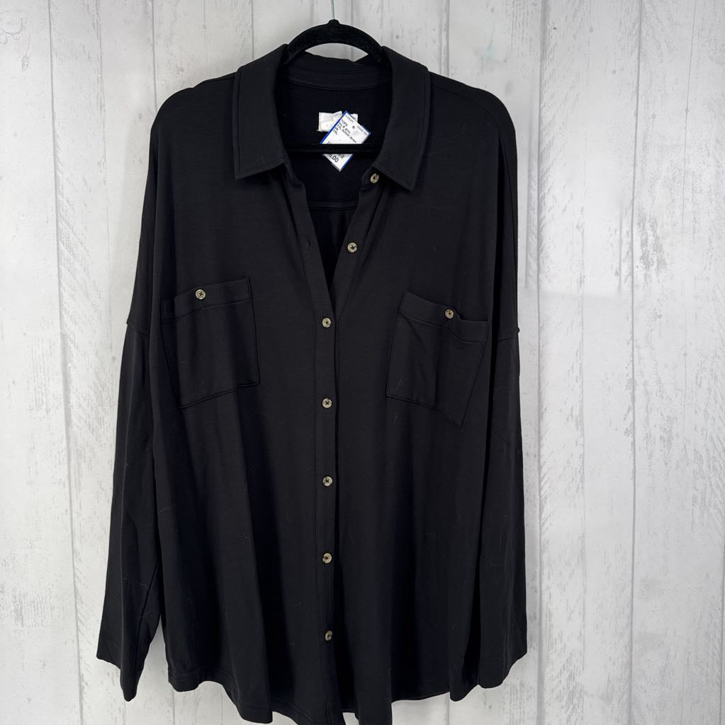 XXL button down l/s top