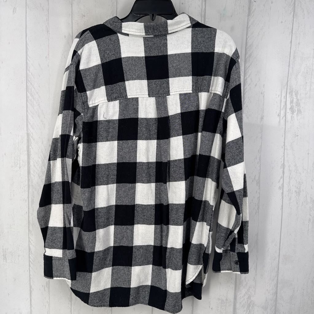 XL plaid button down l/s top