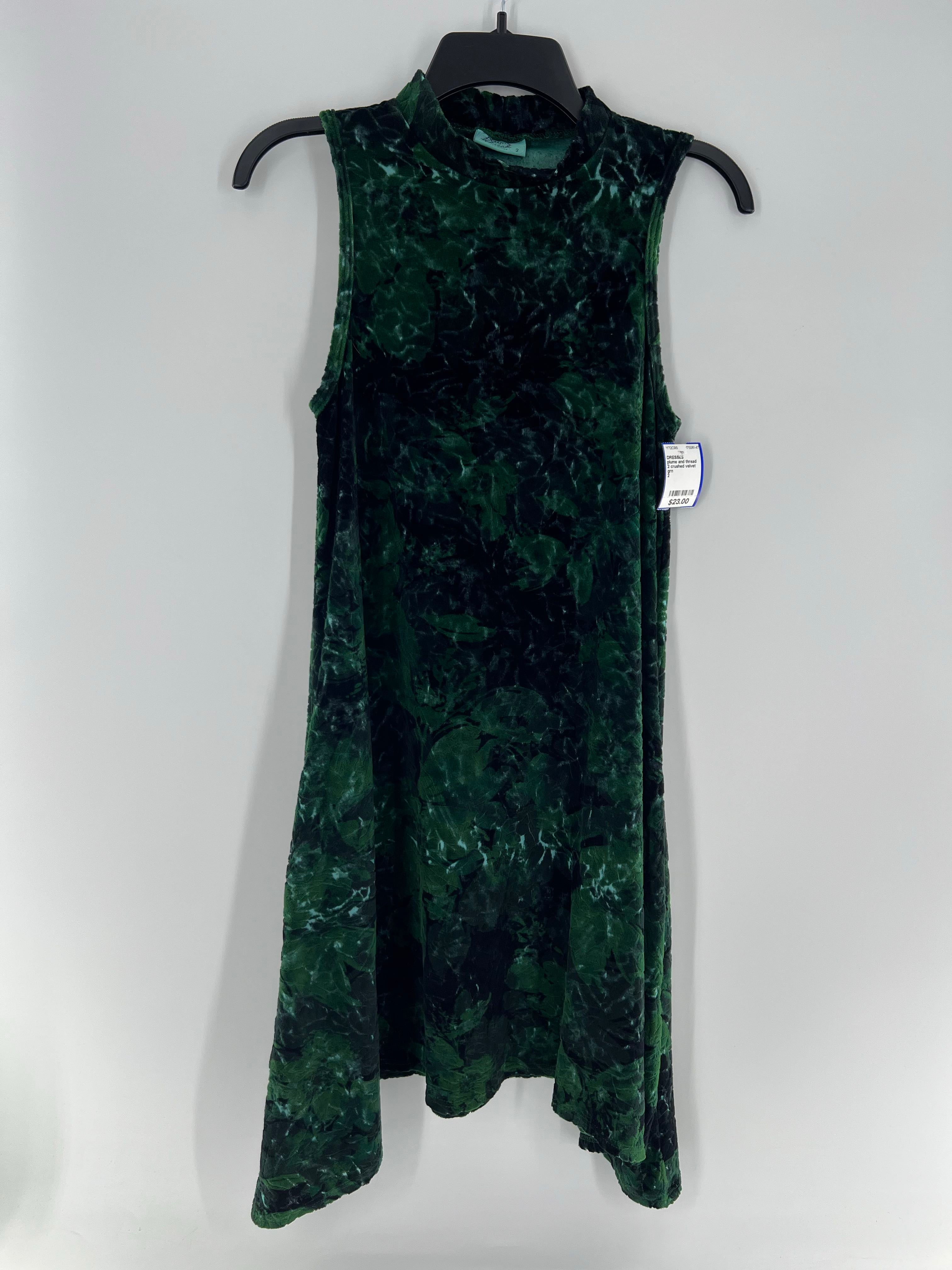 2 crushed velvet flo slvls dress