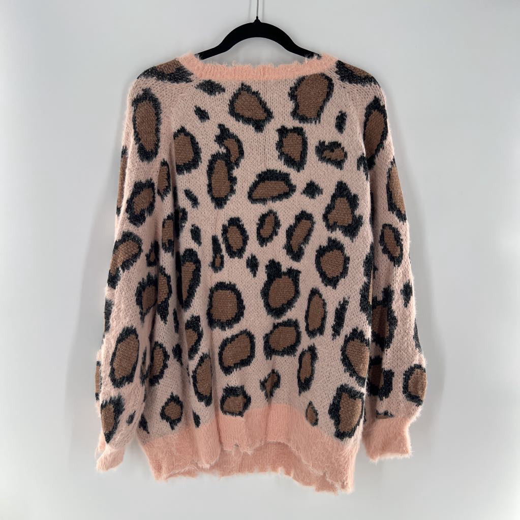 2XL animal print sweater