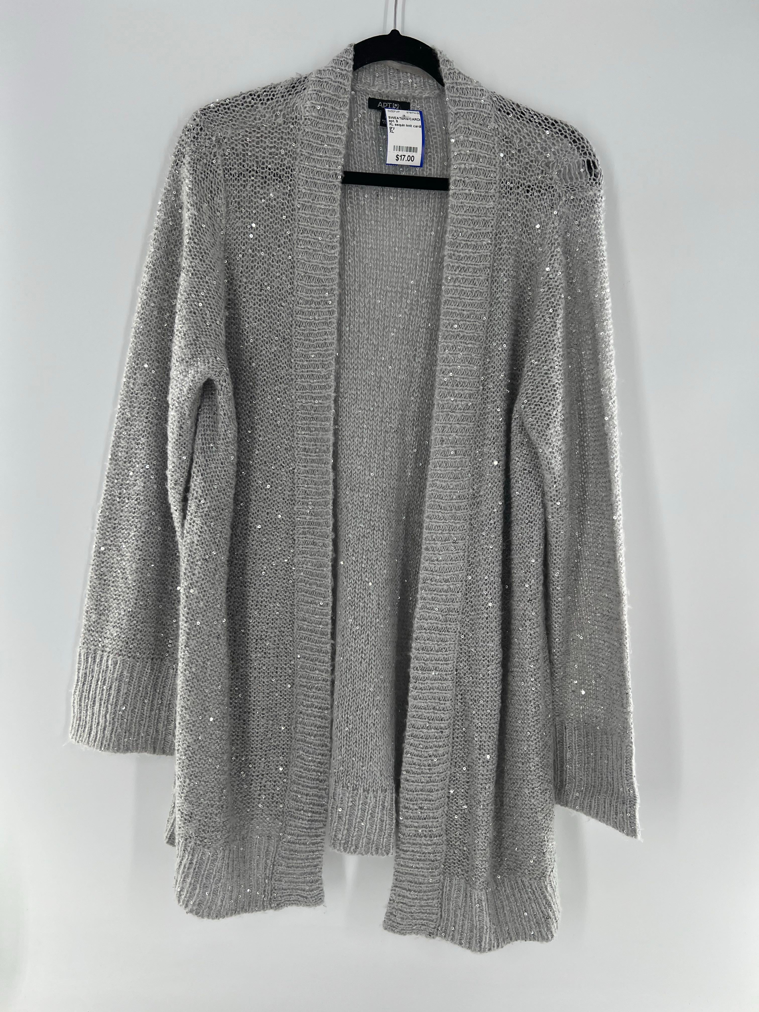 XL sequin knit cardi