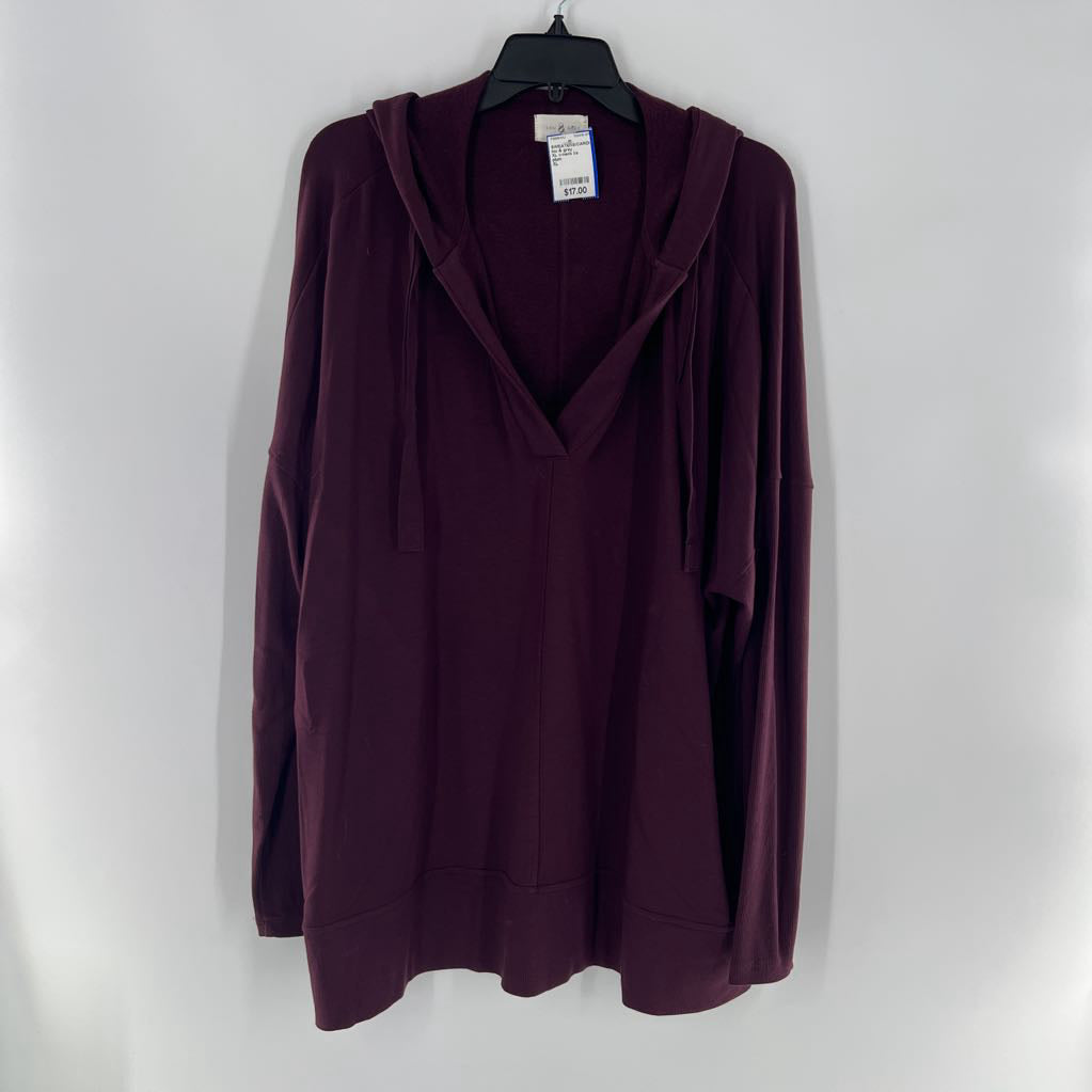 XL v-neck l/s pullover