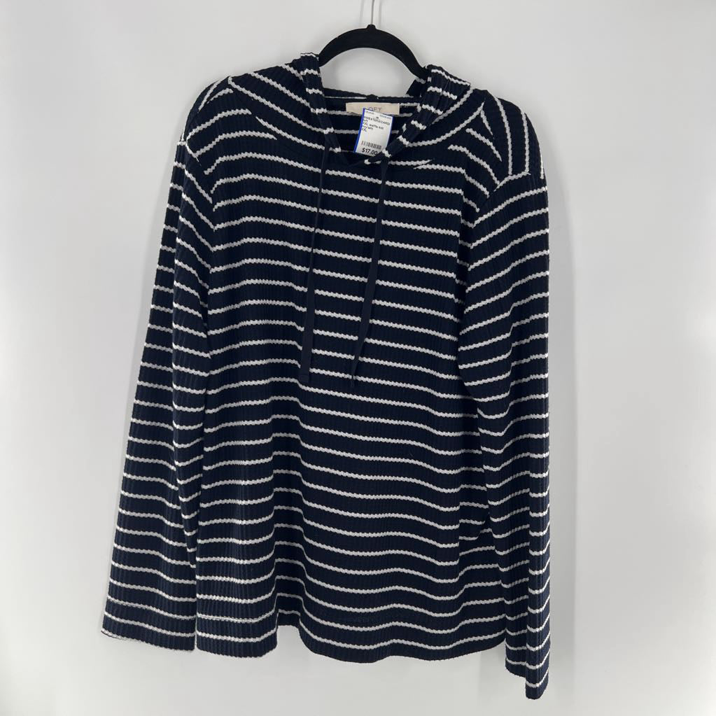 XXL waffle knit hooded l/s pullover