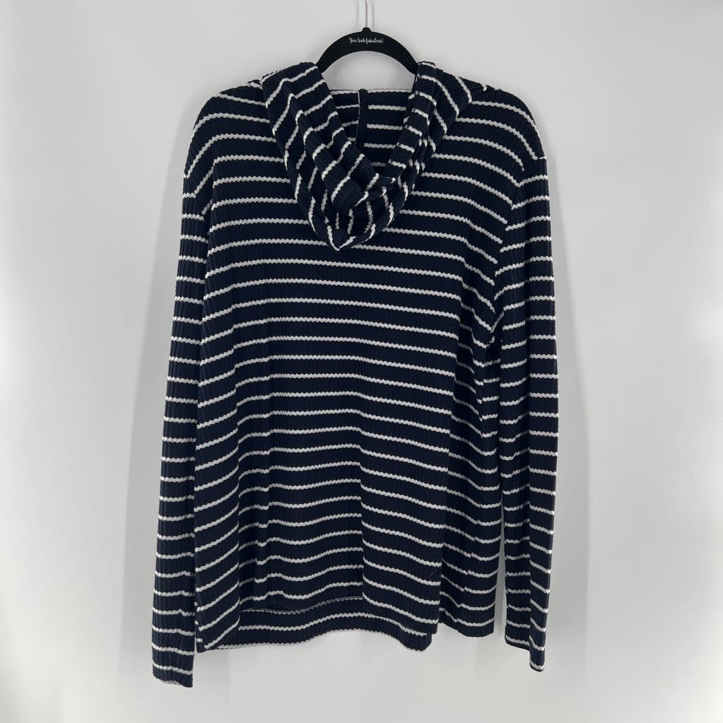 XXL waffle knit hooded l/s pullover