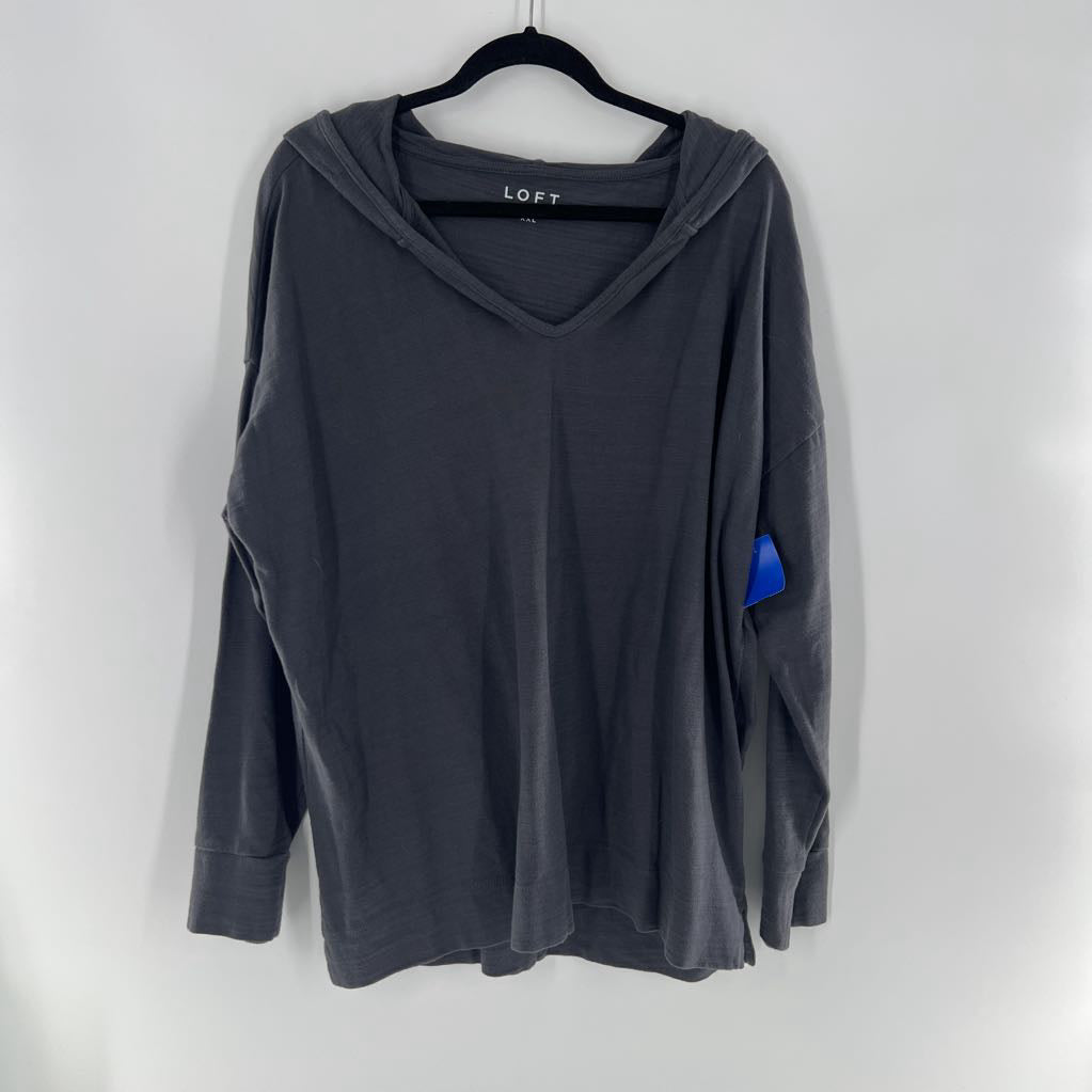 XXL v-neck hooded sweatshirt