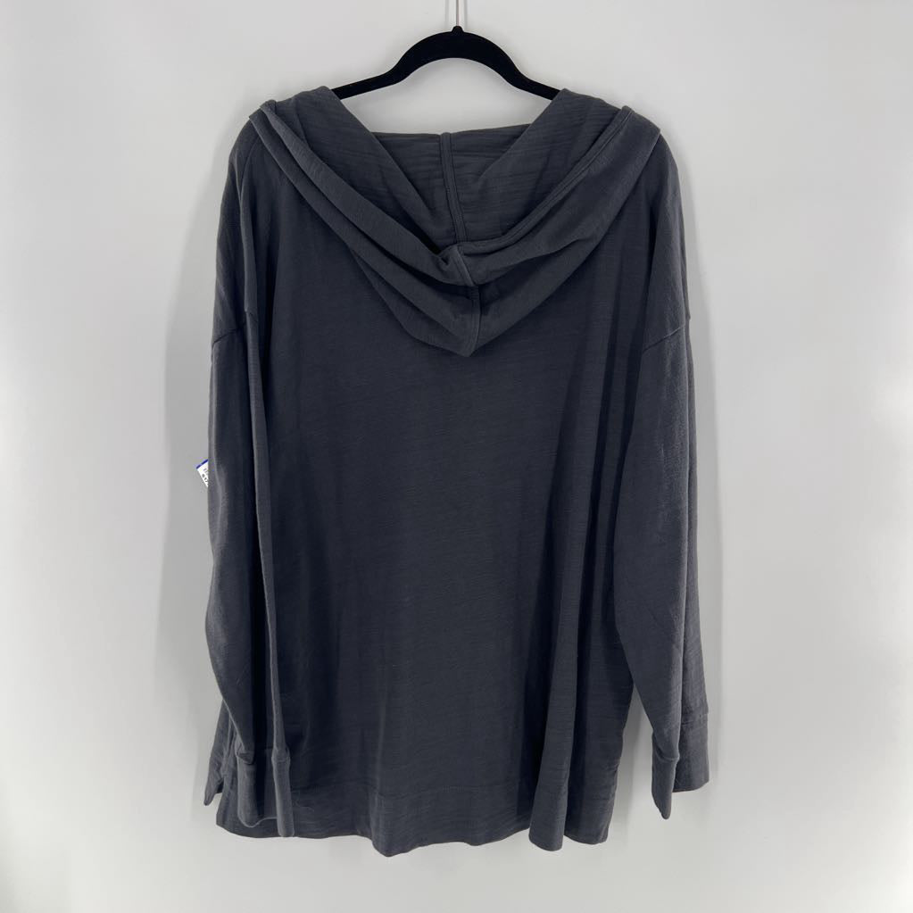 XXL v-neck hooded sweatshirt