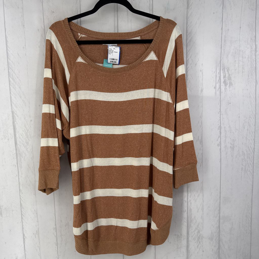 R30 XXL striped 3/4 slv tunic