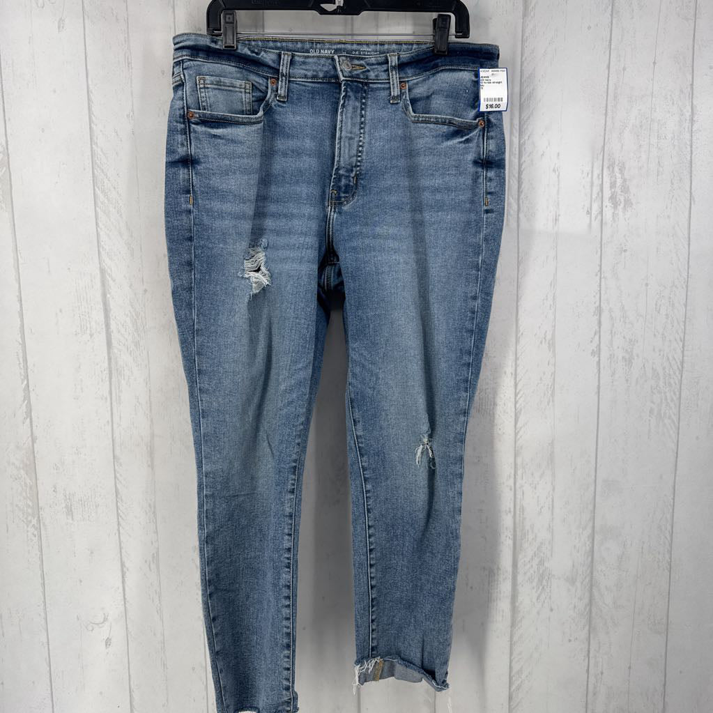 12 hi-rise straight leg jean