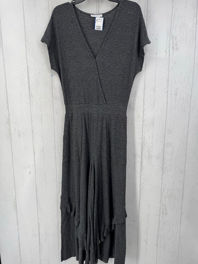 M ribbed crossover s/s jumpsuit