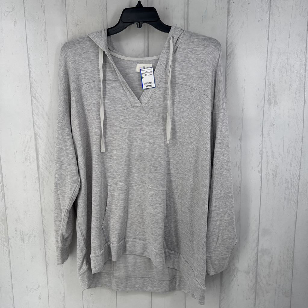 XL v-neck hooded l/s pullover