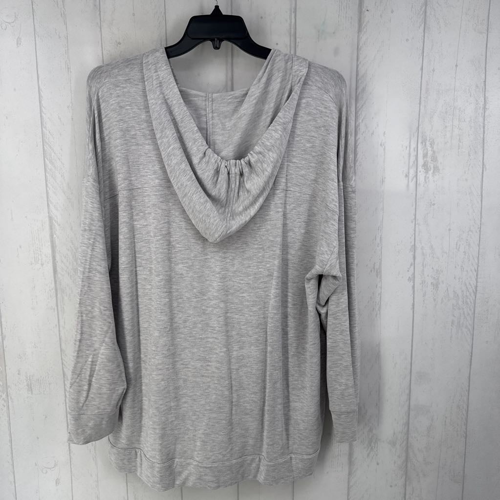 XL v-neck hooded l/s pullover