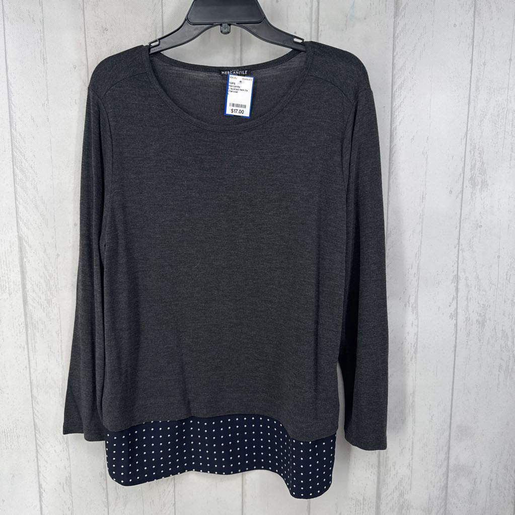 L layered hem l/s top