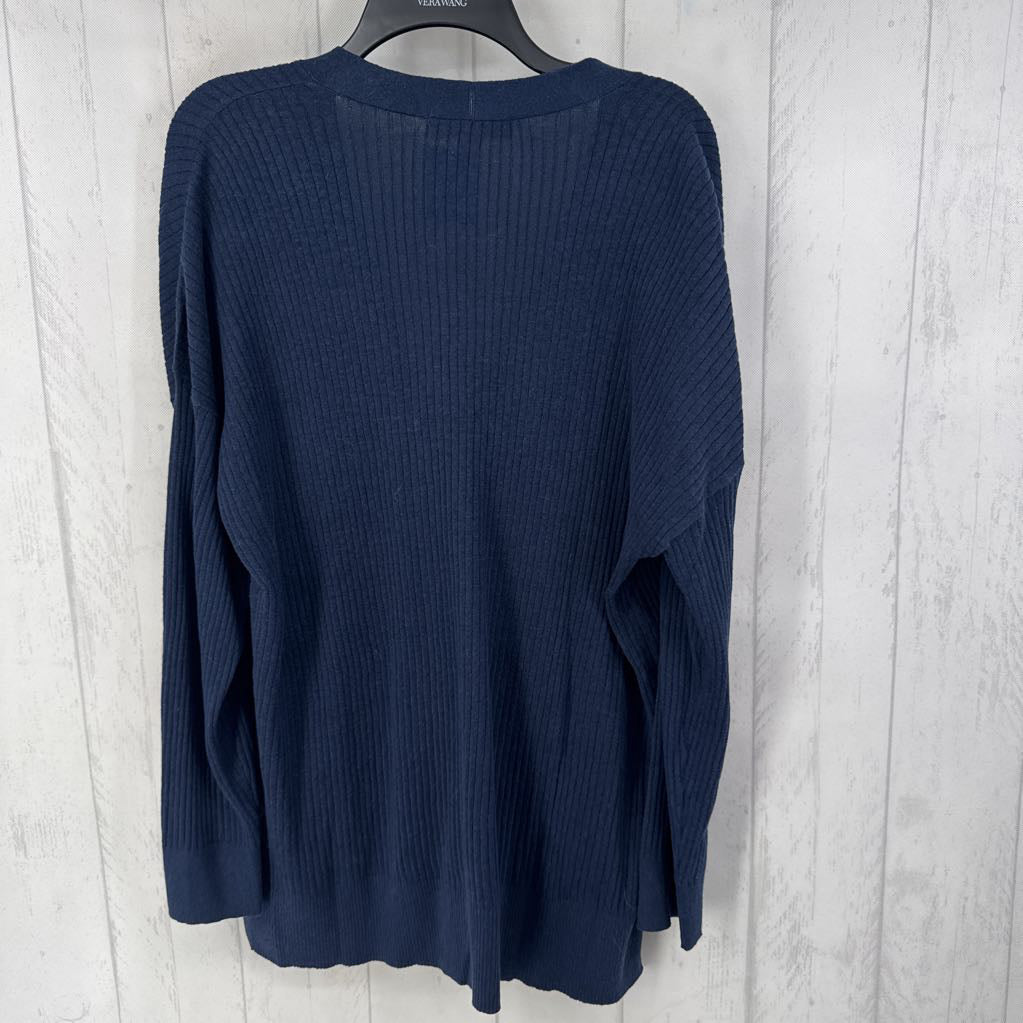 XL ribbed button front cardi