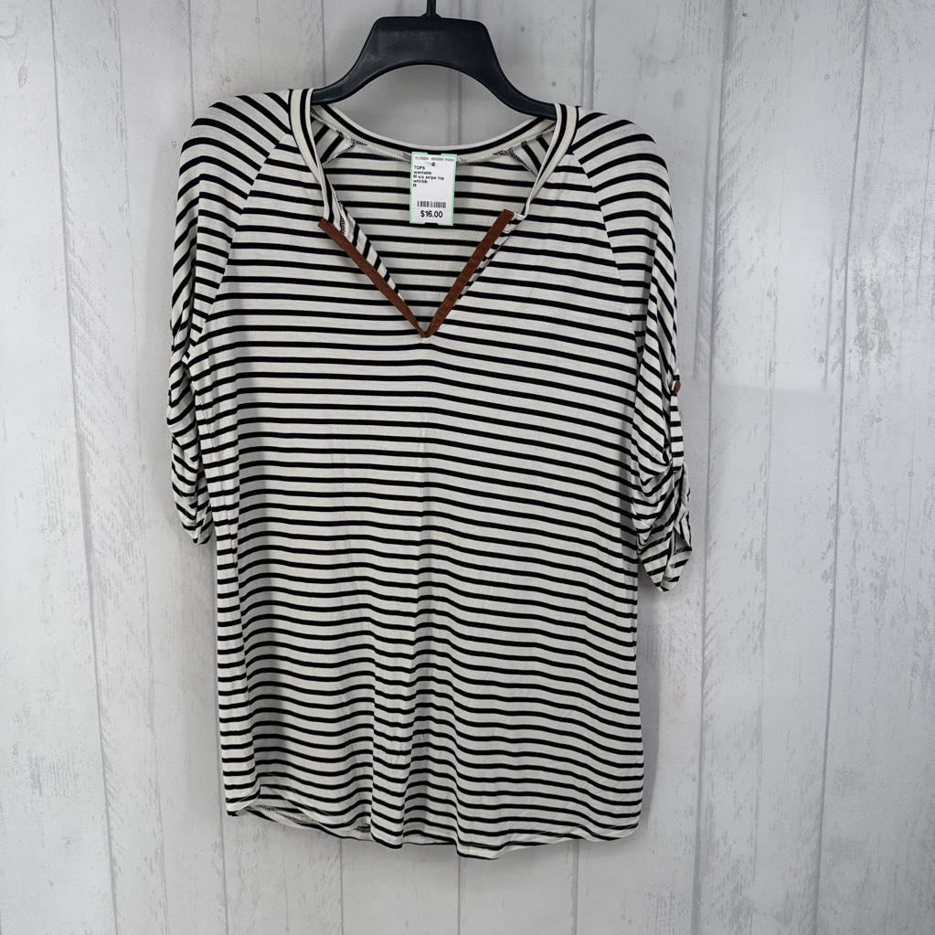 M s/s stripe top