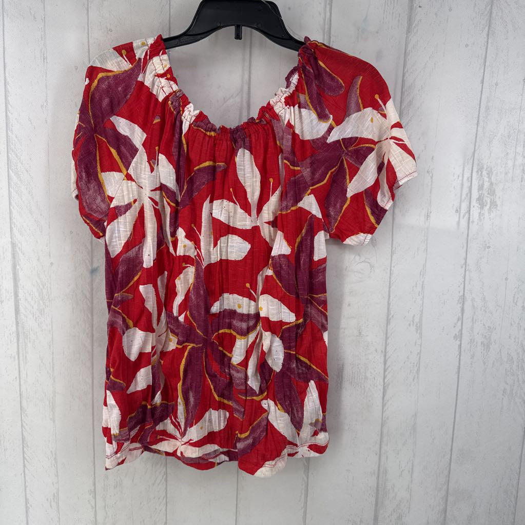 L flo print s/s top