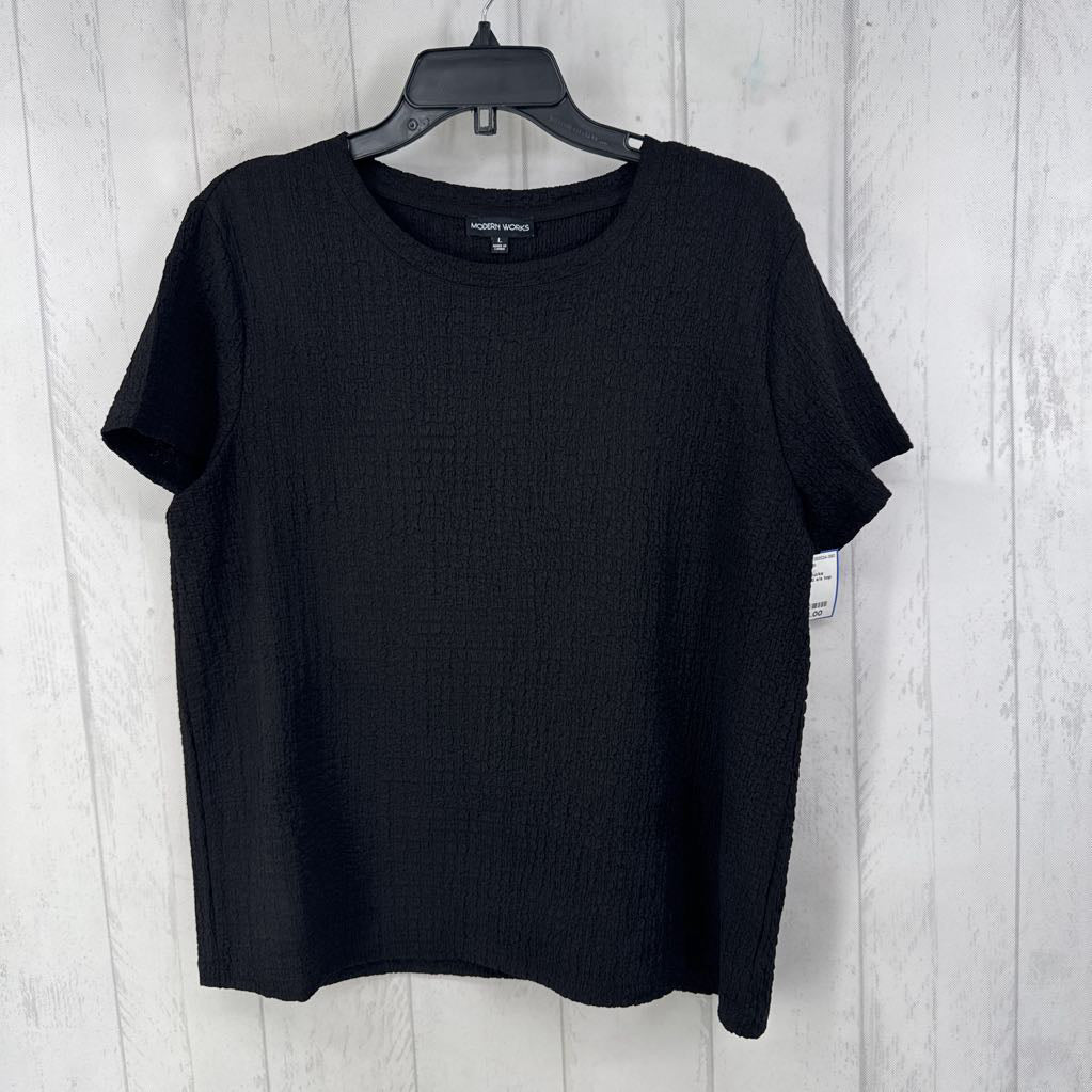 L textured s/s top