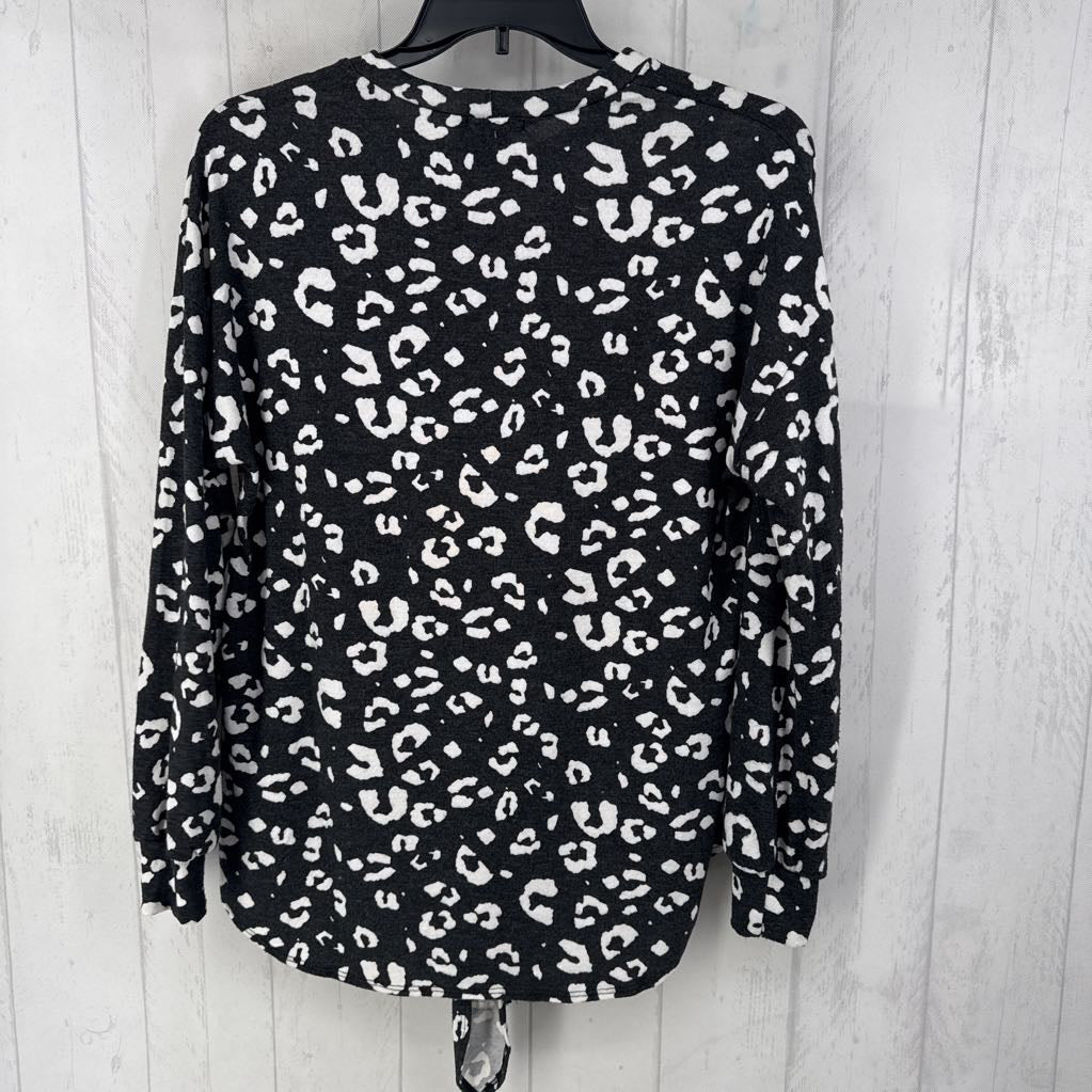 L animal print l/s top