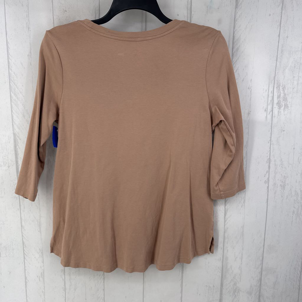 L scoop neck 3/4 slv tee