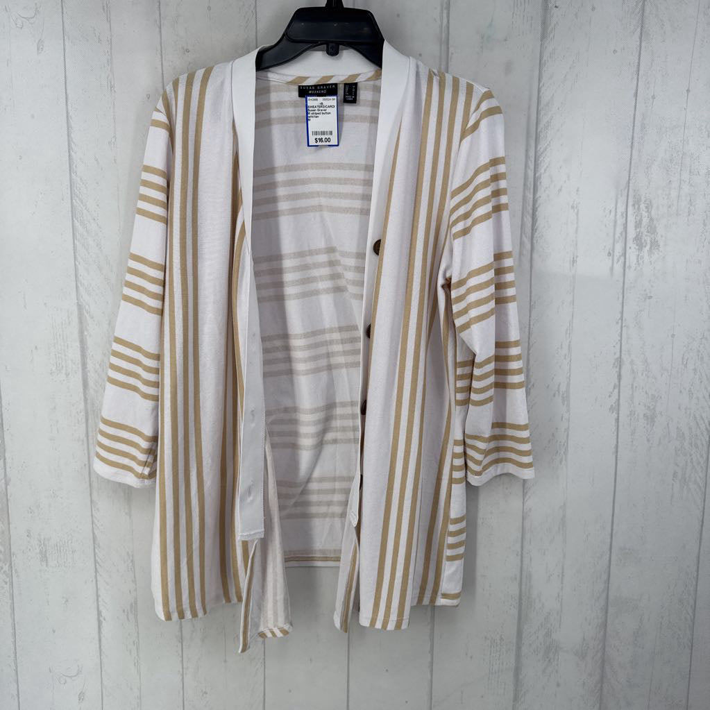 M striped button down cardi