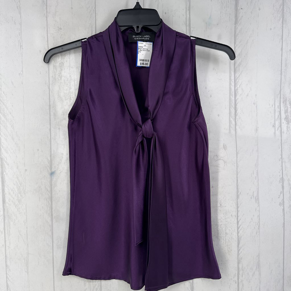 S silky bow front cami