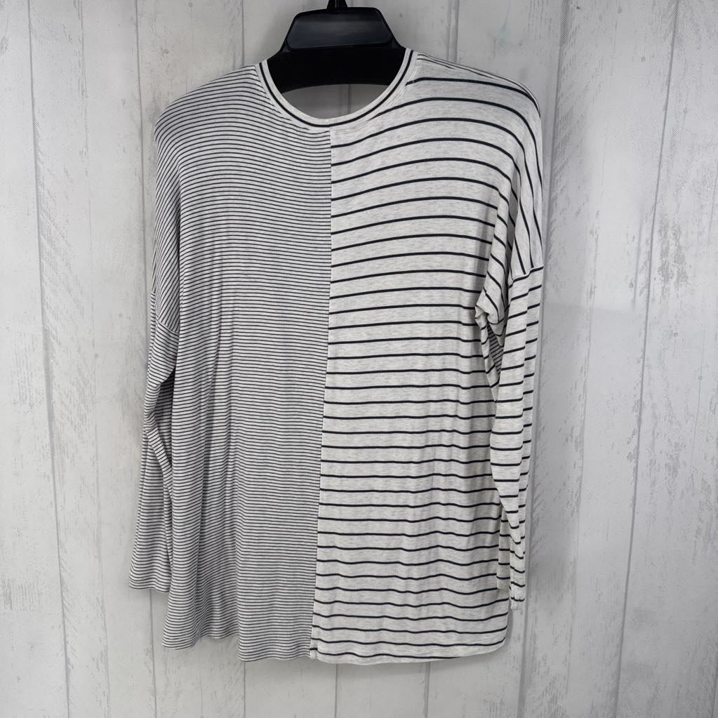 S striped l/s top