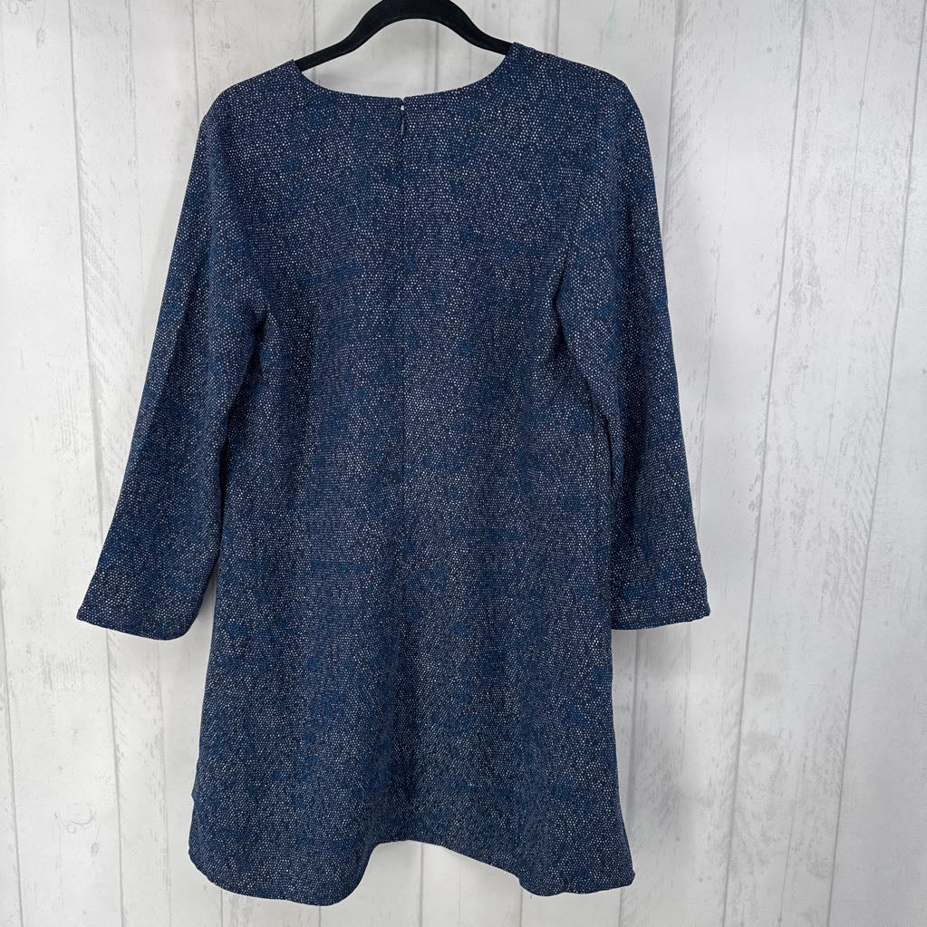 M v-neck polka dot l/s dress