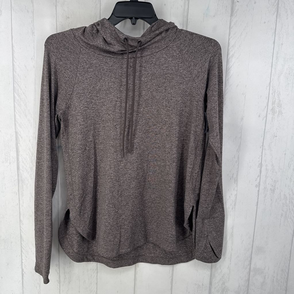 M marled hooded l/s pullover