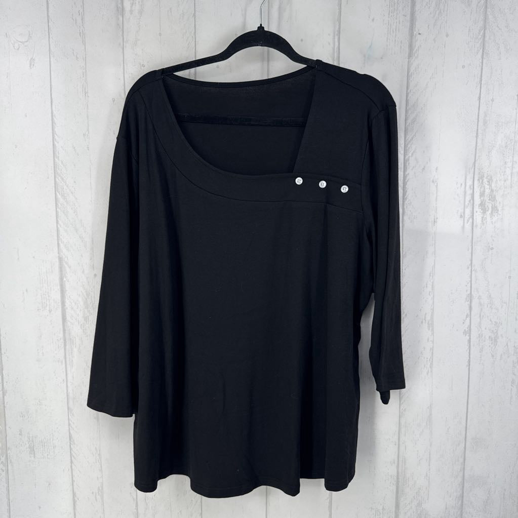 2XL asymetrical neck l/s top