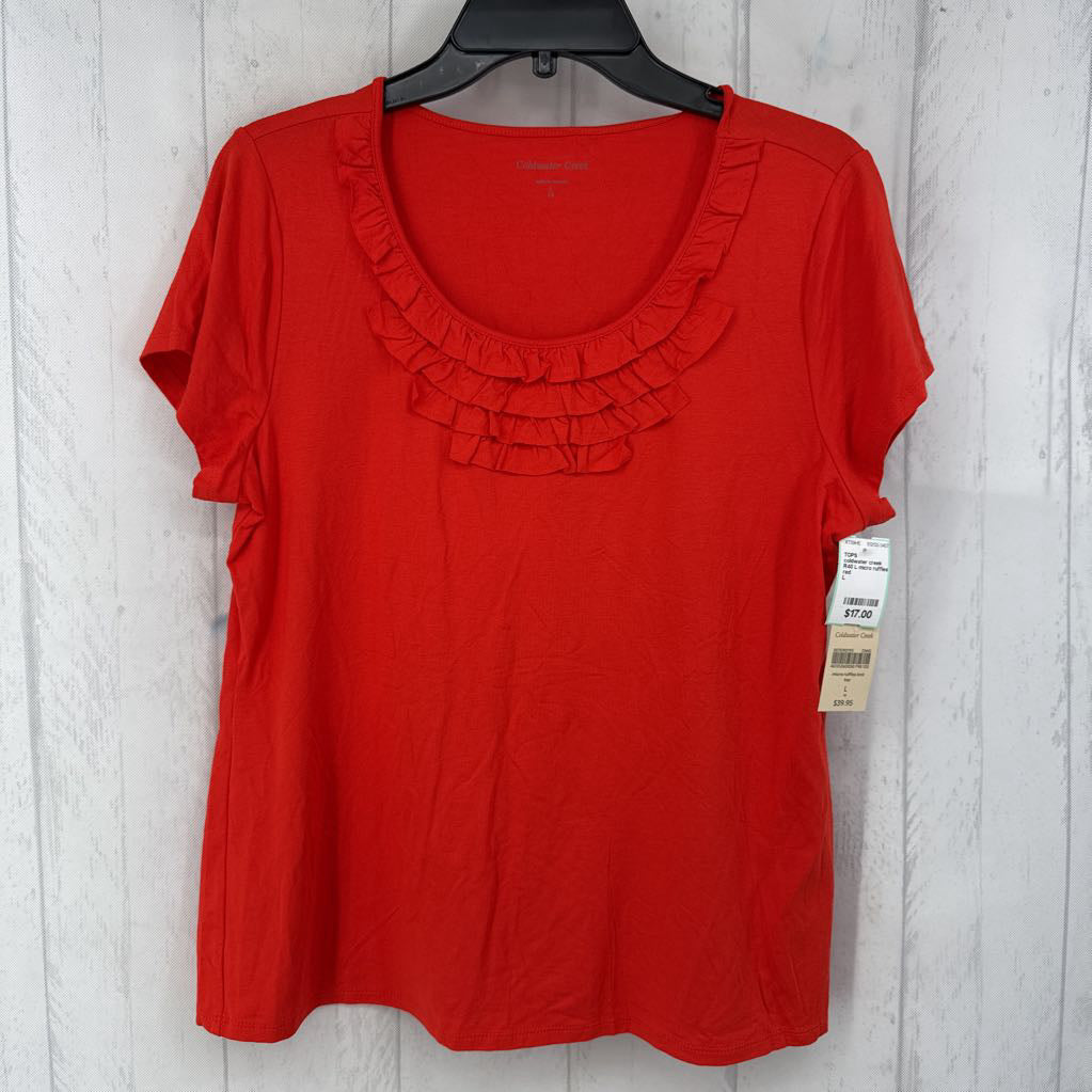 R40 L micro ruffles knit top