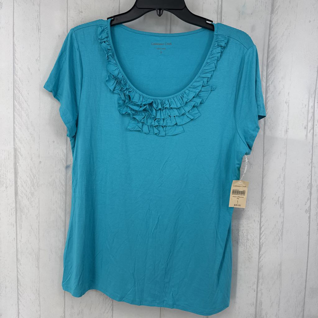 R40 L micro ruffles knit top