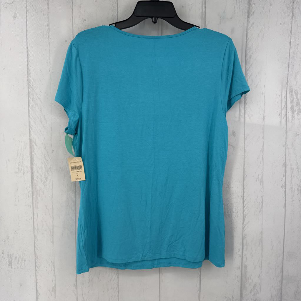 R40 L micro ruffles knit top